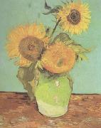 Three Sunflowers in a Vase (nn04) Vincent Van Gogh